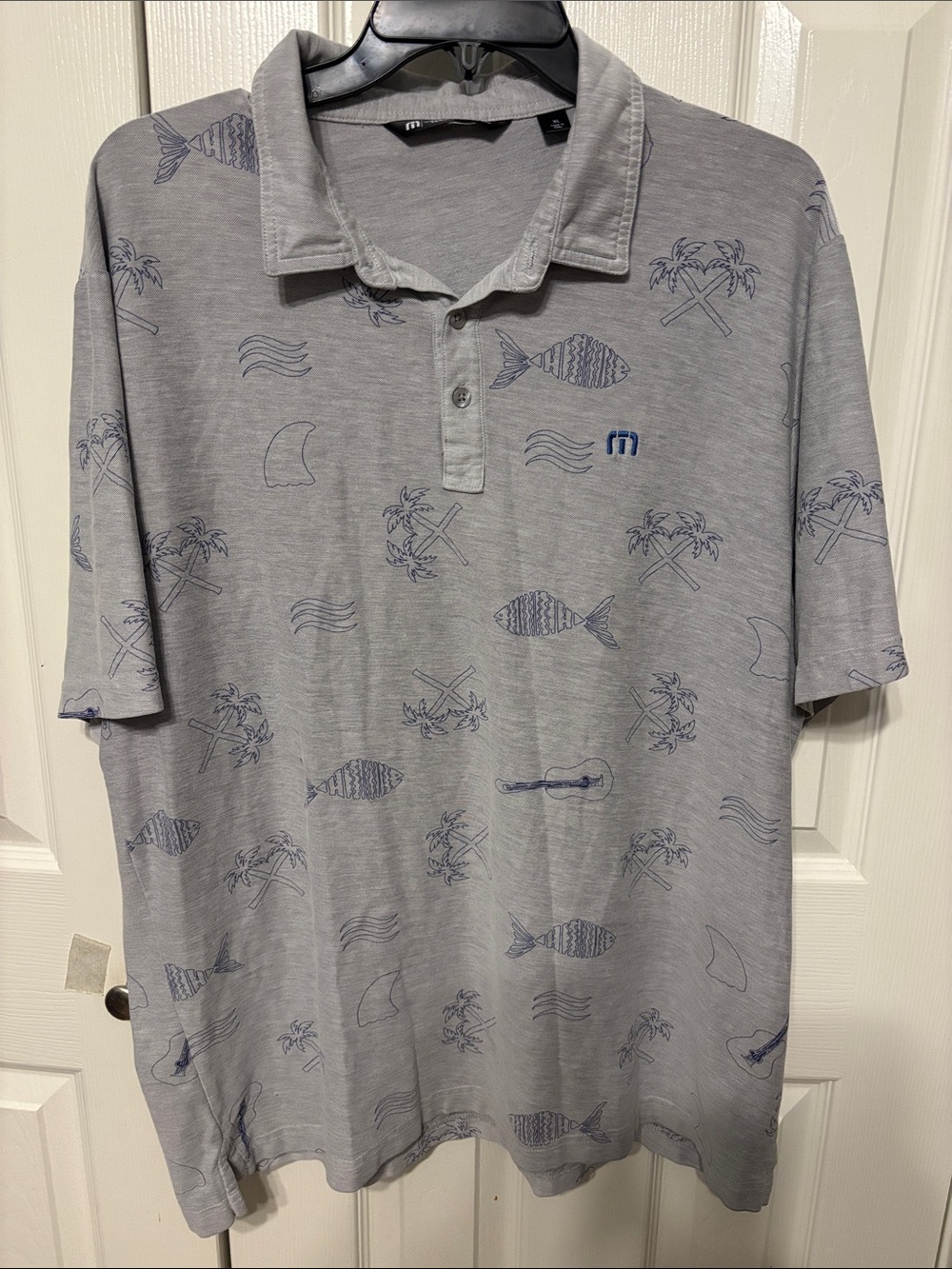 Travis Mathew Guitar Fish Performance Polo Shirt